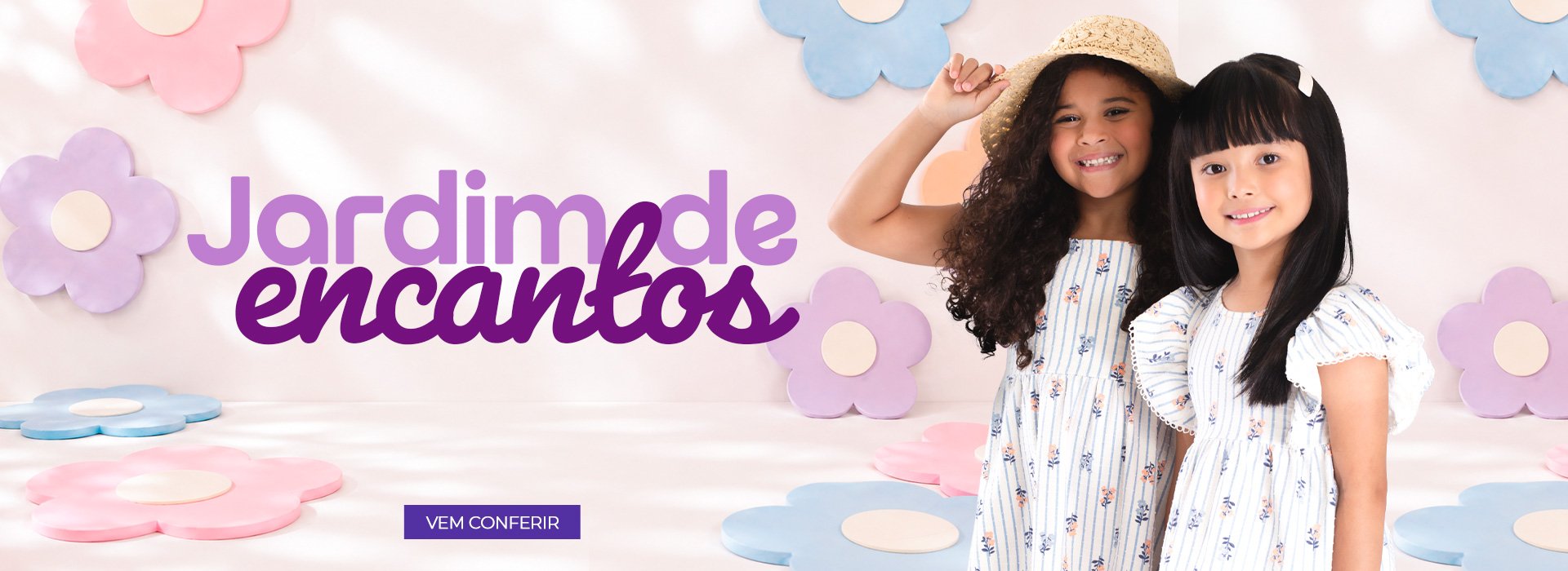 Slide Banner Home Desktop Coleção Jardim de Encantos - Verão 2027 | Lollix